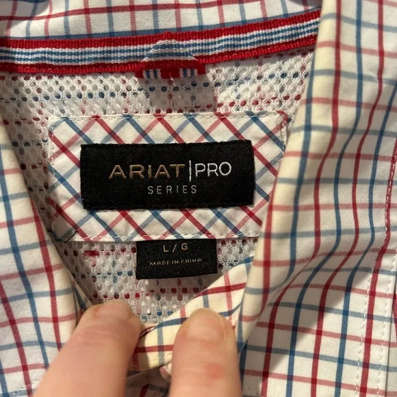 Ariat Pro Series Fitted Button Down Men’s Shirt Size Large - Picture 4 of 6